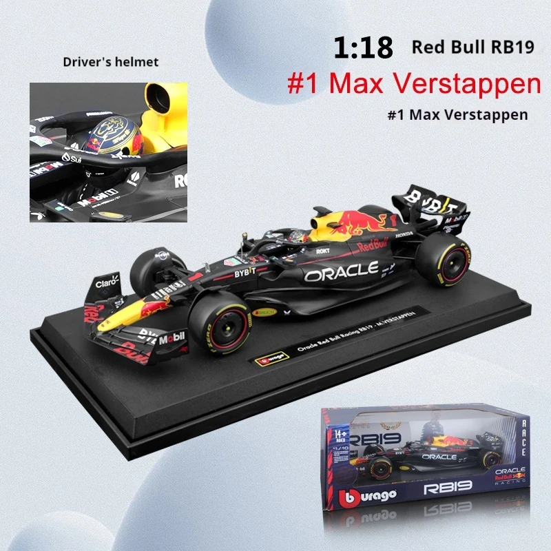 Bburago 1:18 2023 F1 Red Bull Rb19  1 Max Verstappen  11 Sergio Perez Formula Model Racing Alloy Car Toy Decoration Gift Boy