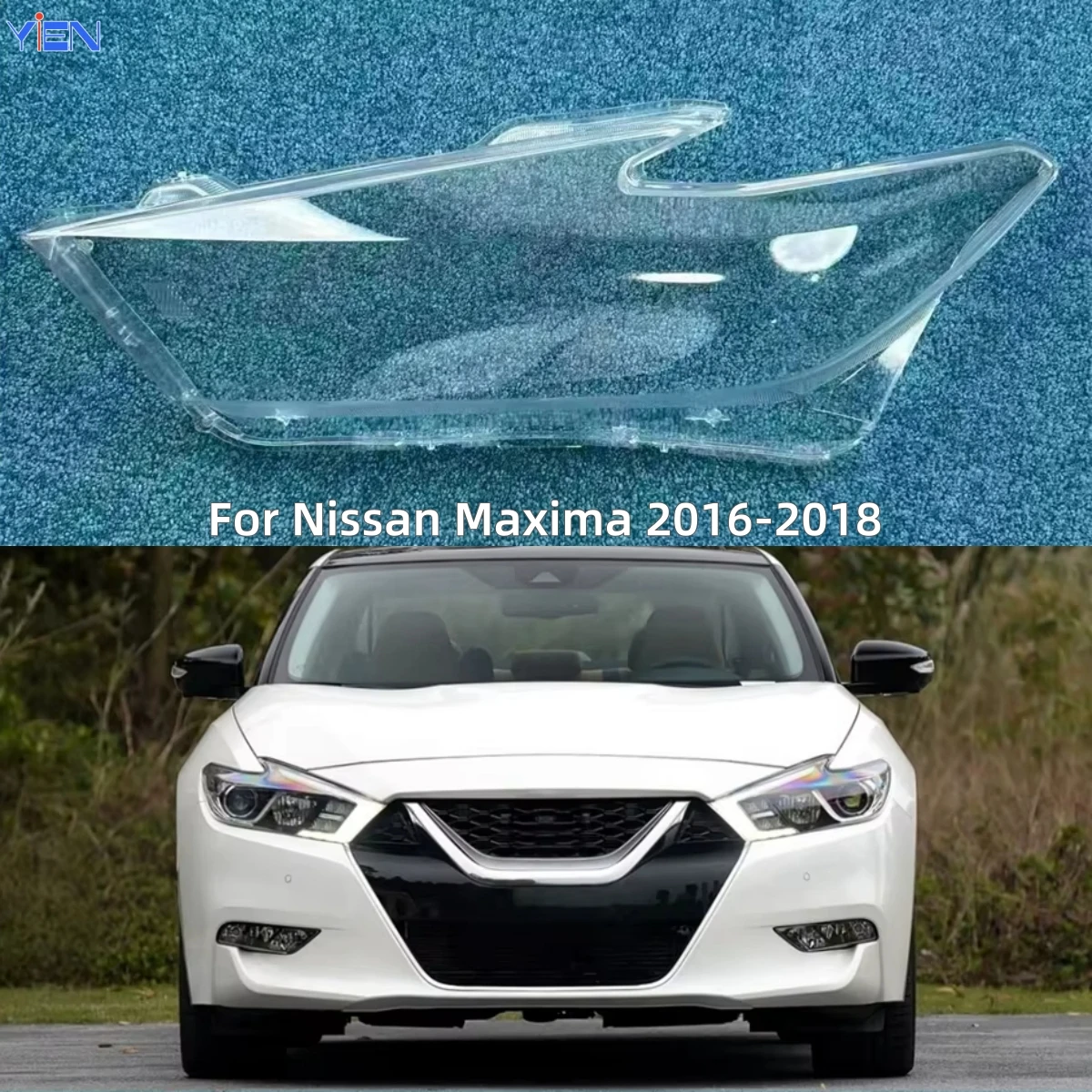 For Nissan Maxima 2016 2017 2018 Articles Cars Transparent Housing Headlamp Lens Cover Shell Headlight Dust Cover
