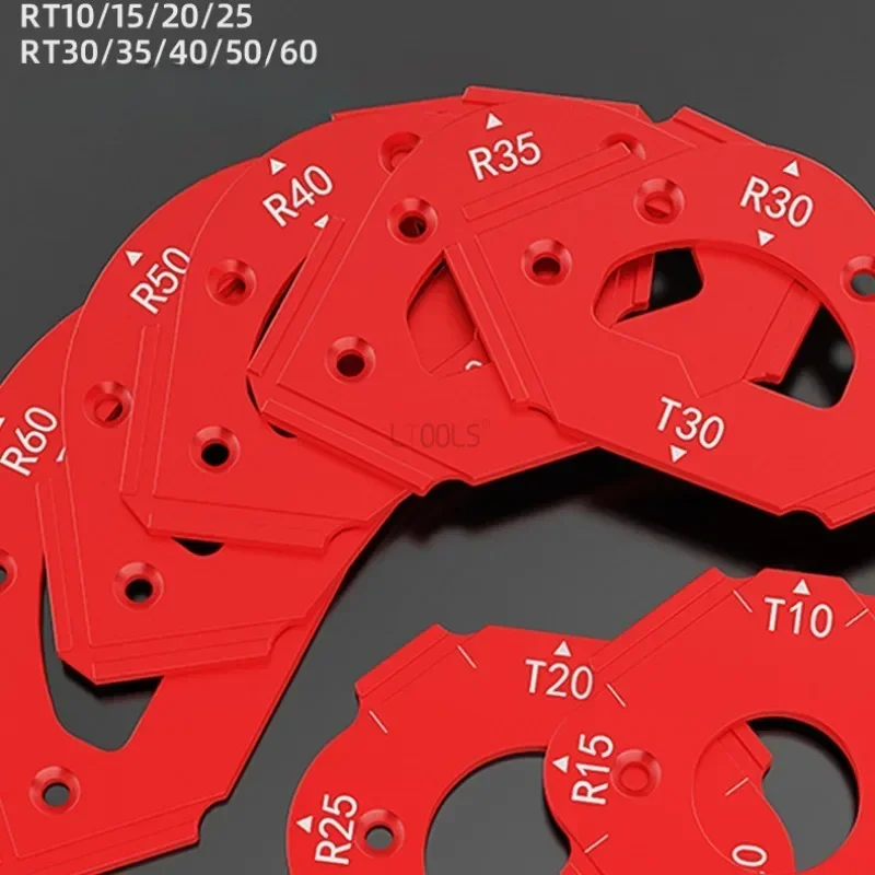 Trimming Inner/outer Corner RT Gauge Electric Router Cutting Fillet Template Woodworking Chamfering Pocket Positioning Template