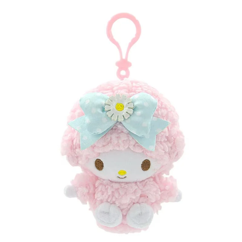 Sanrio My Sweet Piano Ribbon Ciondolo bambola di peluche con cuore soffice My Melody Borsa a tracolla con pecora rosa Portamonete Regalo appeso