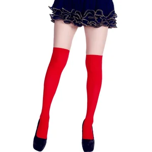 Çoraplar yüksek uyluk, kadınlar, tayt, kızlar için yüksek diz, neon rengi, kırmızı ve sarı seksi kıyafet parti gecesi 8 en çok satılan çorap, turuncu-no. 3