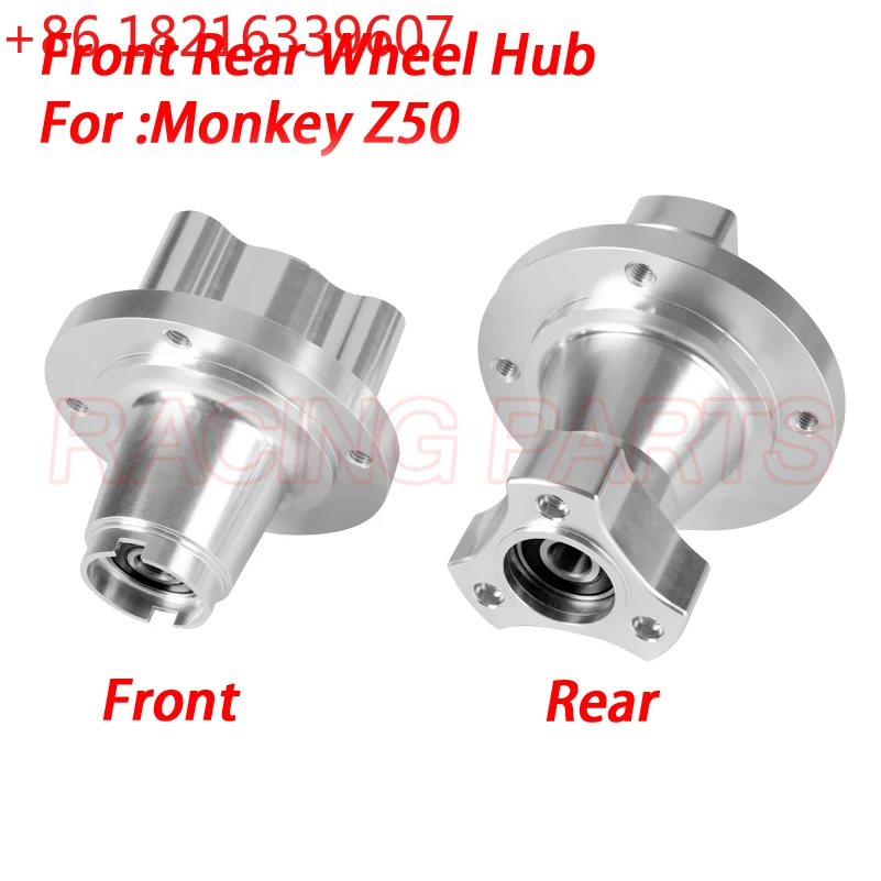 TAO CNC Silver Front & Rear Disc Brake Hub Wheel Rim Hub for Dax Ruckus Zoomer Monkey Z50 bike