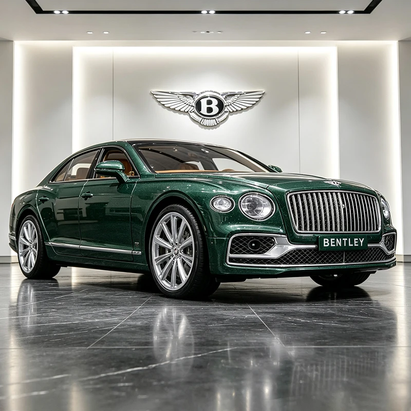 NEW 1:38 Bentley Flying Spur Alloy Car Model Sound and Light Pull Back Car Model Collectibles Birthday Gift