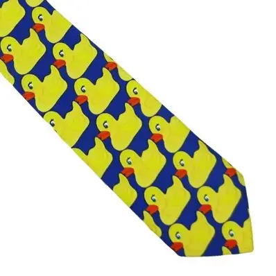 Yellow Funny Rubber Duck Tie Men's Fashion Casual Fancy Ducky Professional Necktie Fashion Wedding Cute Ducky Tie For Man 8cm