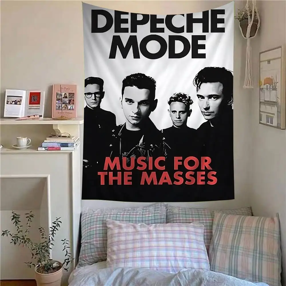 D-Depeche-M-Mode Singer Printed Large Wall Tapestry Hanging Tarot Hippie Wall Rugs Dorm Home Decor