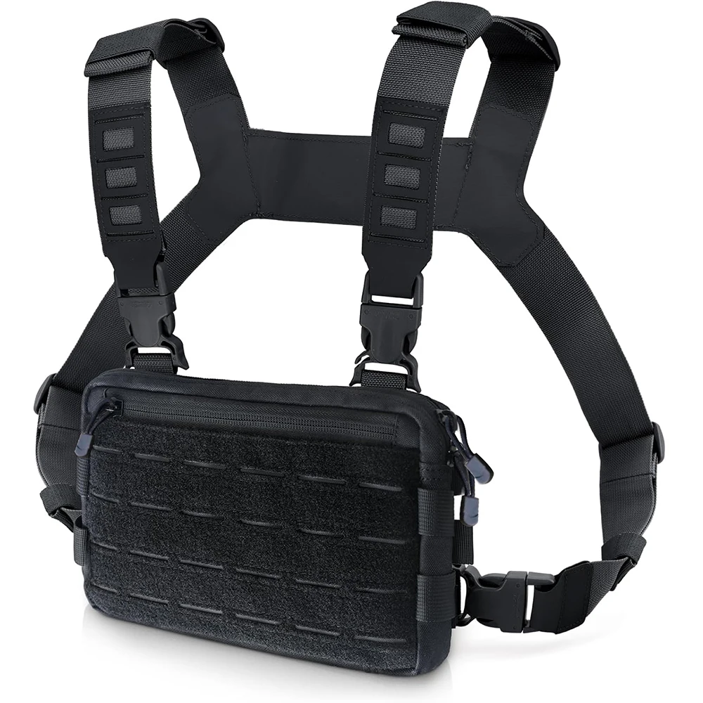 Outdoor Tactical Chest Bag for Men Running Front Chest Bag Multiple Pockets Backpack Hunting EDC Vest Chest Tactical Bag