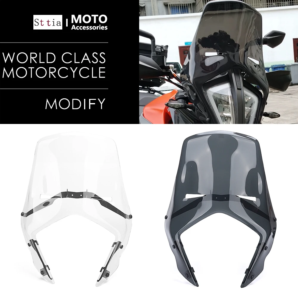 FOR 390 790 890 ADV Adventure Rally 2017-2021 2020 Motorcycle Rally Windshield Wind Deflector WindScreen Visor Viser Compatible