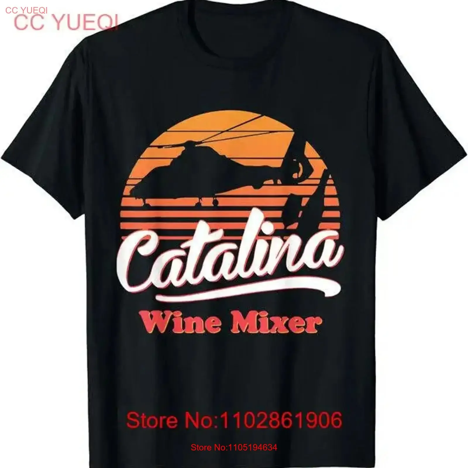 Novo limitado engraçado vintage catalina pôr do sol misturador de vinho t camisa vintage lavado topo para uso diário ligeiramente esticado macio