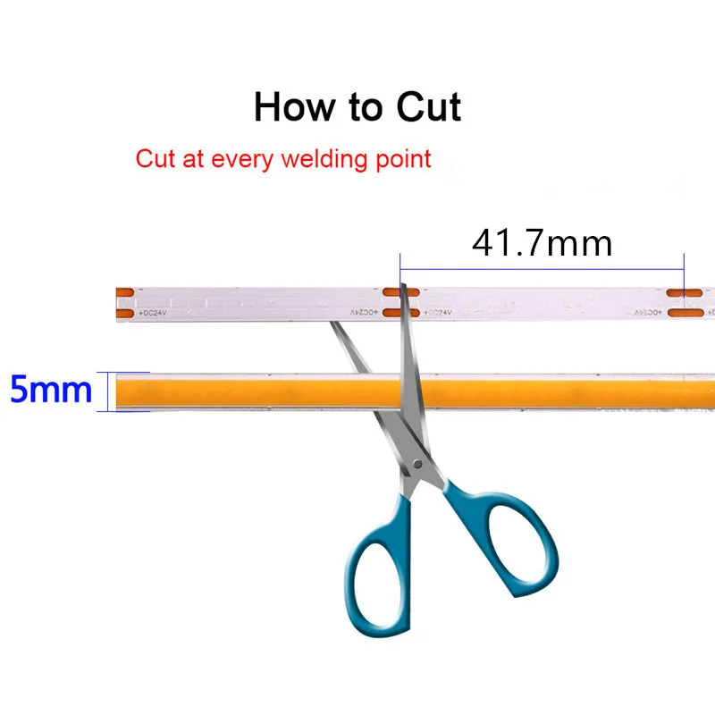 5mm PCB pasek COB Led Light Super cienkie 12V 24V miękka taśma Flex liniowe światła ciepły biały 3000K naturalny biały 4000K zimny biały 6500K