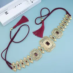 Neovisson Fashion Style Arabic Hand Rope Waist Chian Moroccan Caftan Belt Adjustable Length Women Dress Belt Ladies Favorite