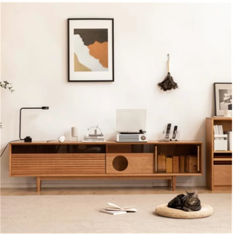 

Art Design Drawers Tv Cabinet Custom Simple Brown Unique Storage Tv Cabinet Display Vintage Fernseherschrank Furniture Home