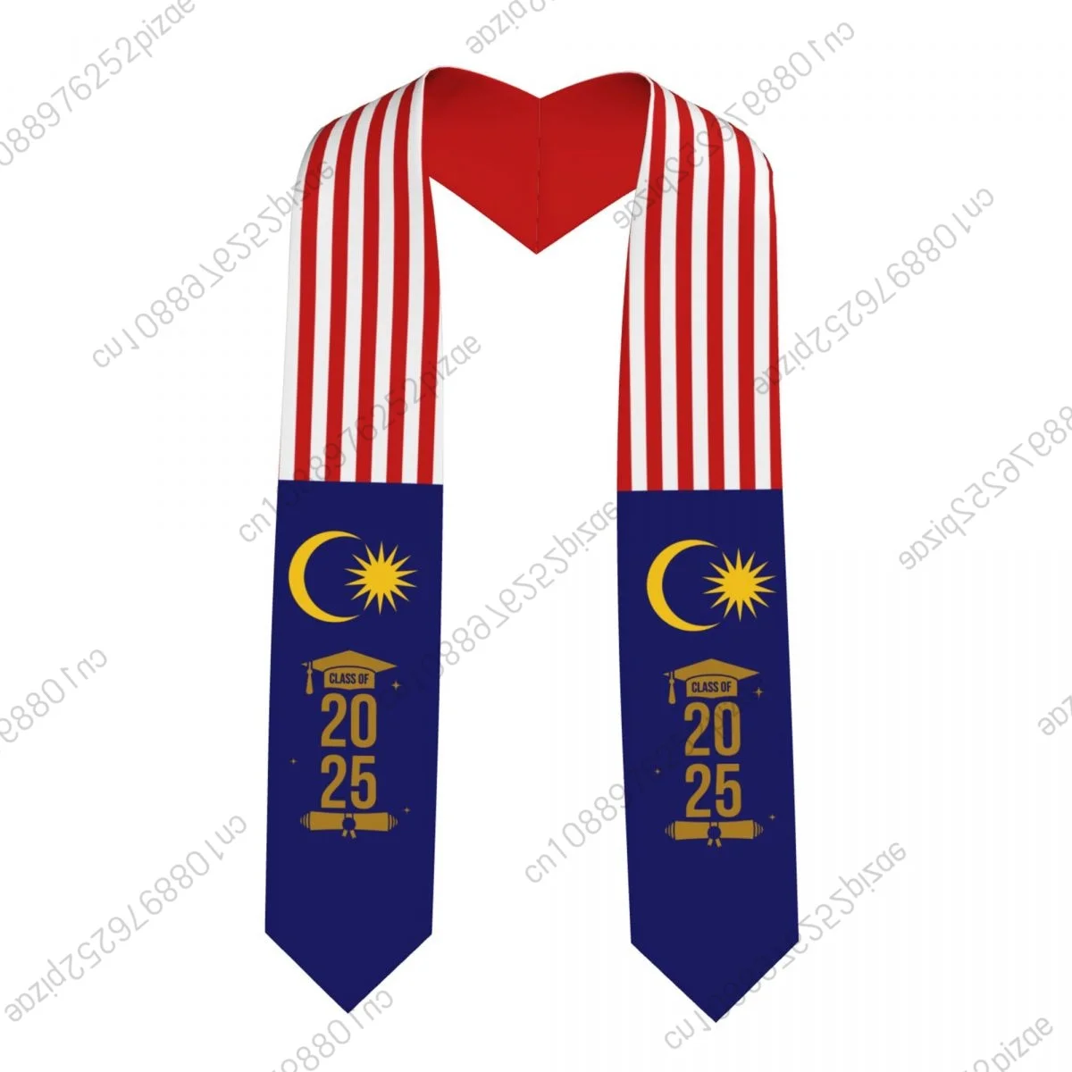 

Новый флаг Малайзии, класс 2025, 183*13 см, выпускной палантин, шарф с поясом для международных студентов, гордый