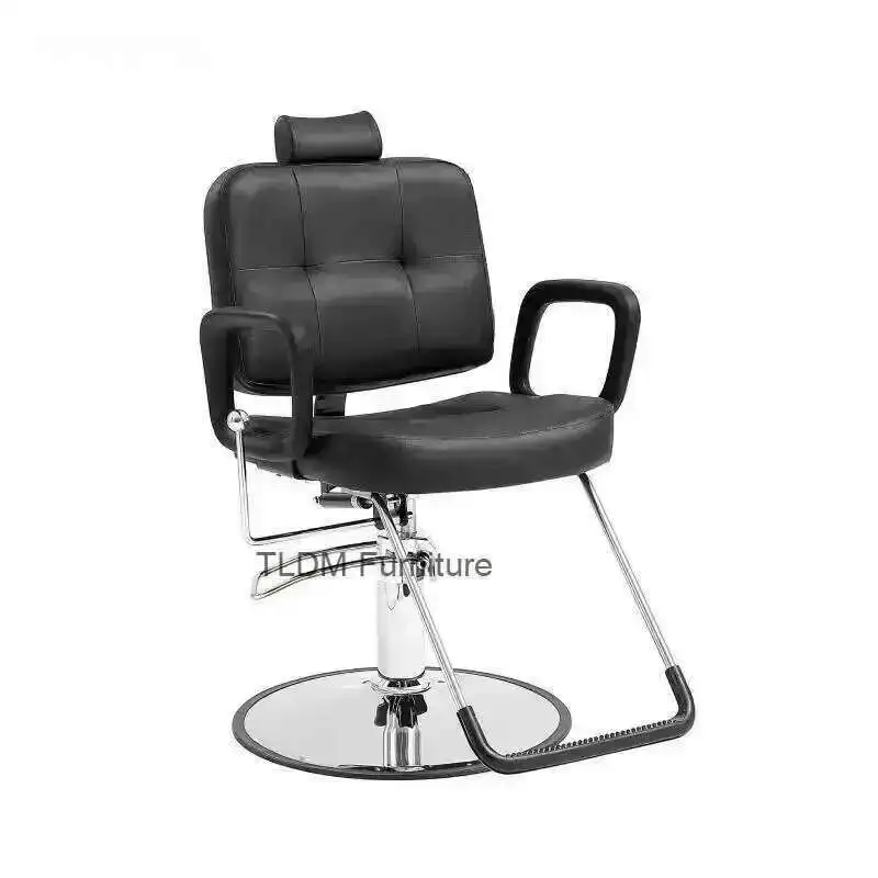 

Salon Chair Max Load Weight 330 Lbs Black Hydraulic 360° Swivel Hair Barber Chair with Footrest for Beauty Spa Shampoo