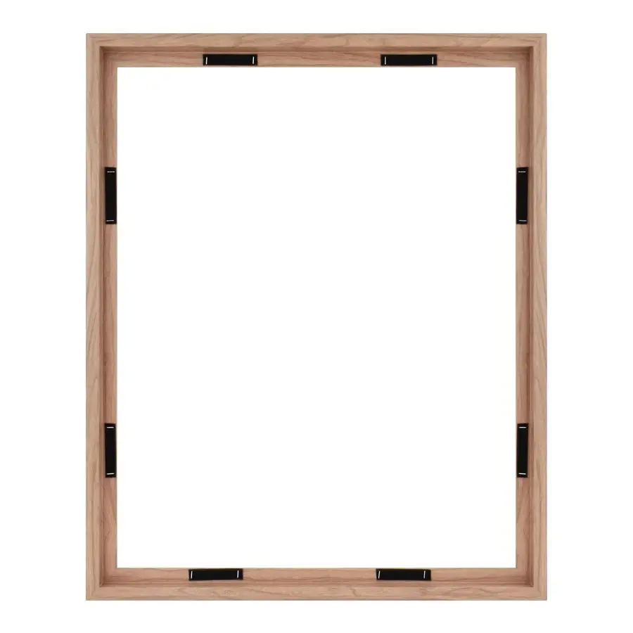 Canvas Float Frames 24x30 Frame, Walnut Wood Grain for Finished Canvases, Vertical amp Horizontal Wall Hanging Large with Adhesi