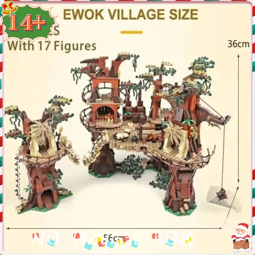 

Hot 10236 Galaxy MOC Fit Ewok Village Building Blocks Bricks Model Compatible 05047 1990PCS Kid Halloween Birthday Gifts