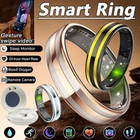 Anillo inteligente con detección de gestos, Monitor de salud, anillo inteligente para exteriores, anillo impermeable, Monitor Real HRV, ritmo cardíaco, oxígeno en sangre, anillo deportivo