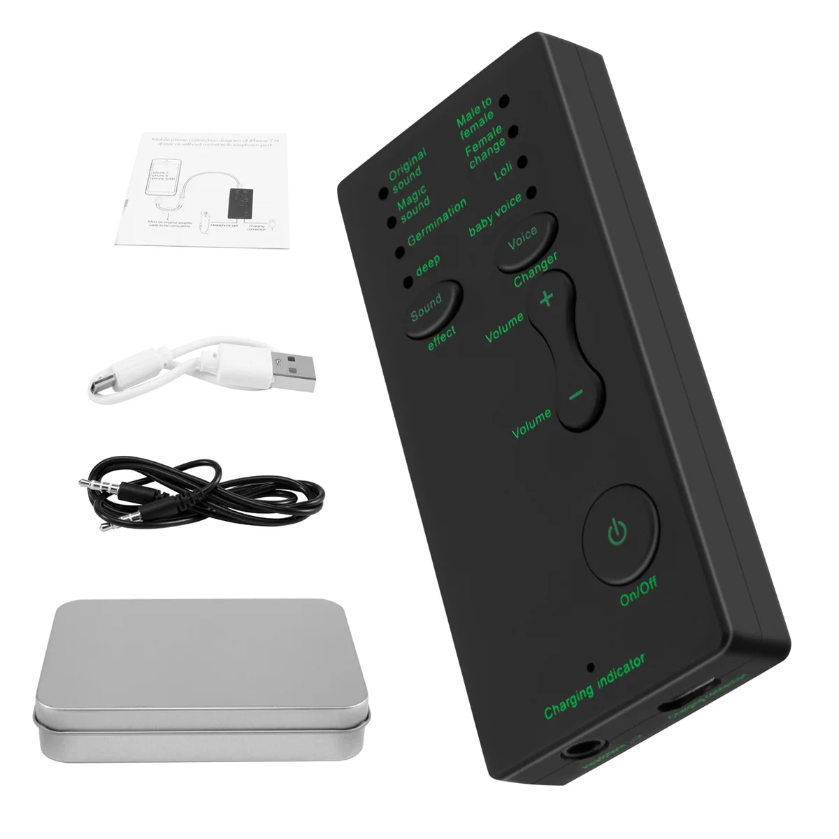 BNGF-Voice Changer 7 Different Sound Changes Device for Computer Laptop Mobile Phone