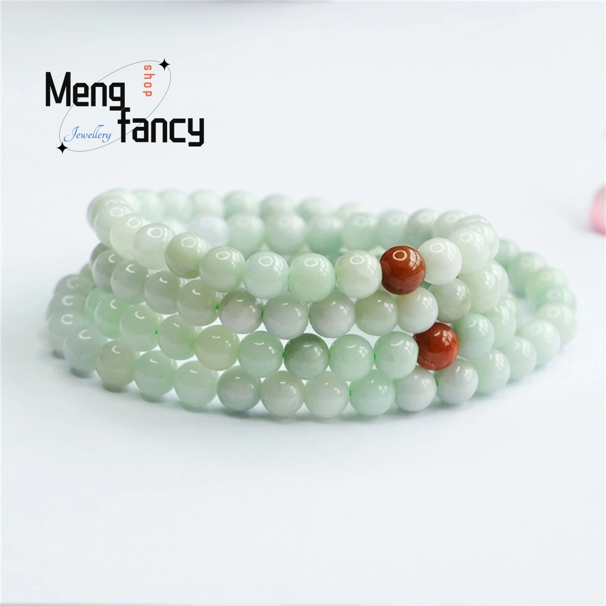 

Natural Jadeite Multi Treasure Color 108 Buddhist Beads Necklace Bracelet Simple Generous Personality Charm Fashion Fine Jewelry