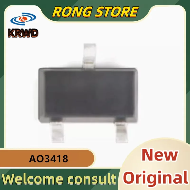 (50 قطعة) AK ** رقاقة جديدة ومبتكرة IC AO3418 3418 SOT-23 N قناة 30 فولت/3.8 أ