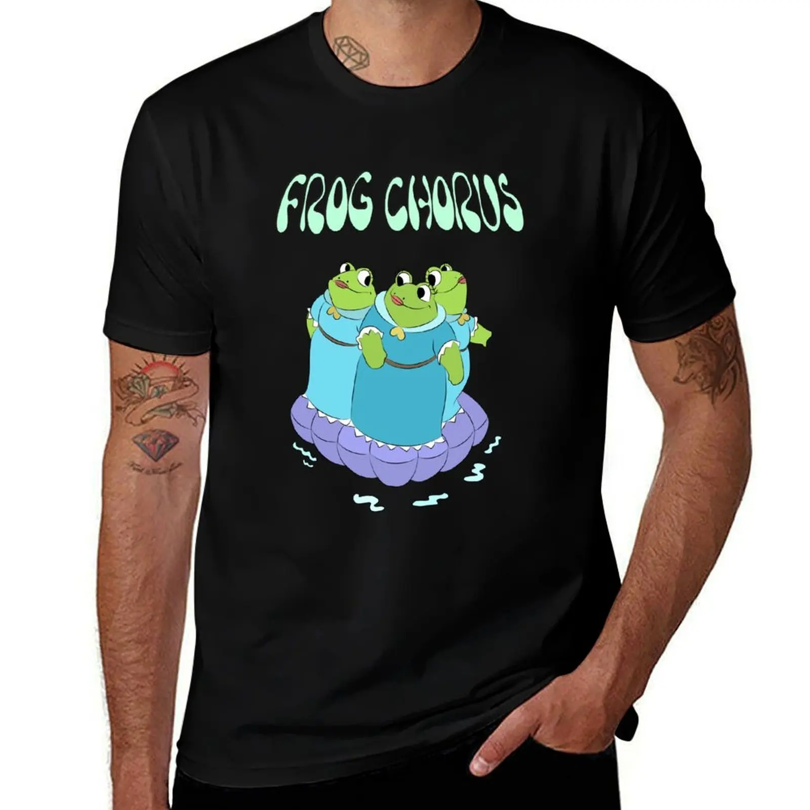 Frog Chorus T-Shirt Plus Size Basic Cotton T-Shirt