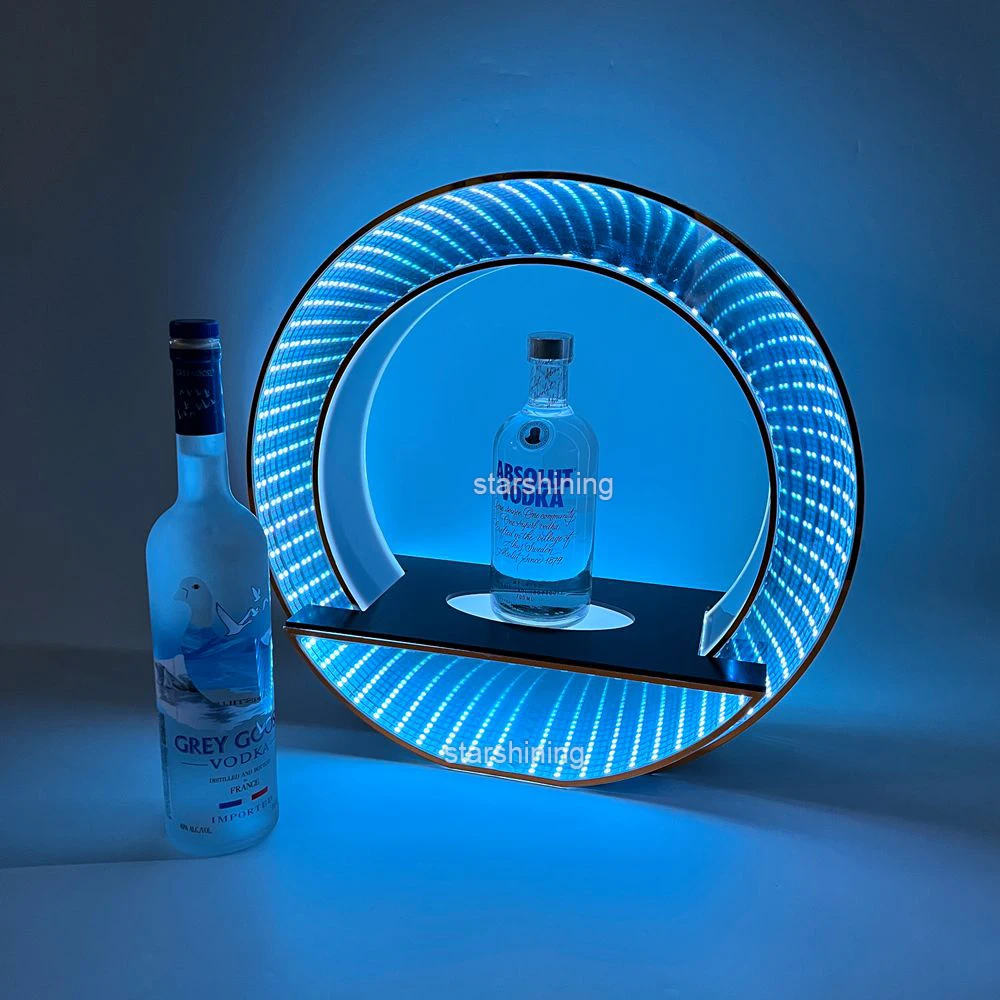 Colorful Recharge Acrylic LED Bottle Presenter Glorifier VIP Display XO Hennessy champagne Stand Rack for Nightclub Lounge bar