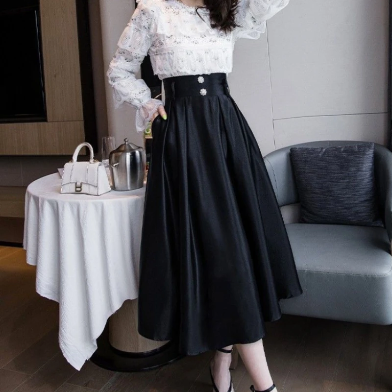 Casual Long Skirts For Women Luxury Elegant Maxi Woman Skirt High Quality Modest Cheap Offer Aesthetic Hot Korean Fashion Chic V