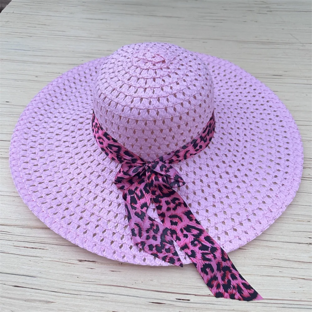 

Foldable Wide Brim Cap Women Beach Hat Sunshade Anti-UV Sun Hat Dome Sun Protection Big Eave Woven Hat Women's