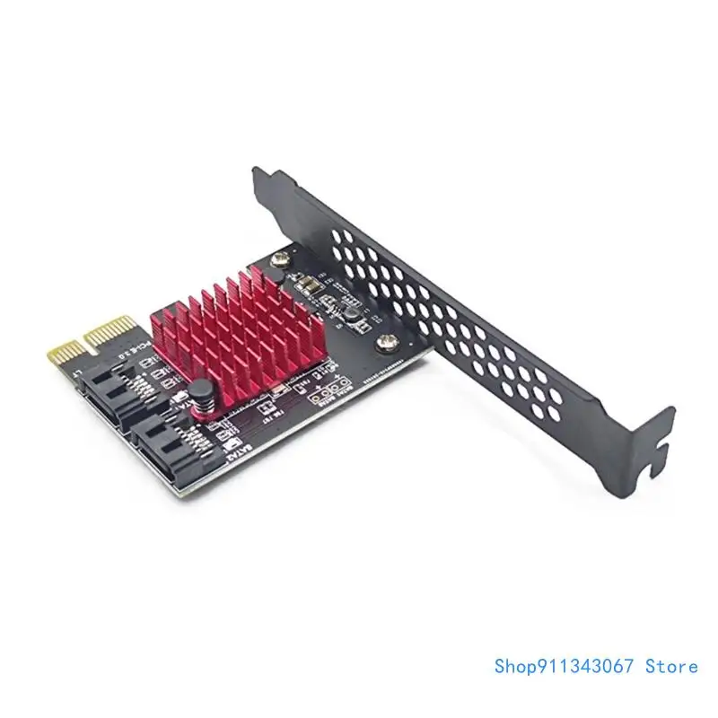 

PCIE 1X GEN3 to Sata3.0 Expansion Card PCIE 6Gbps Converters Card with JMB582 Chip for Computer Storage Upgraded Drop shipping