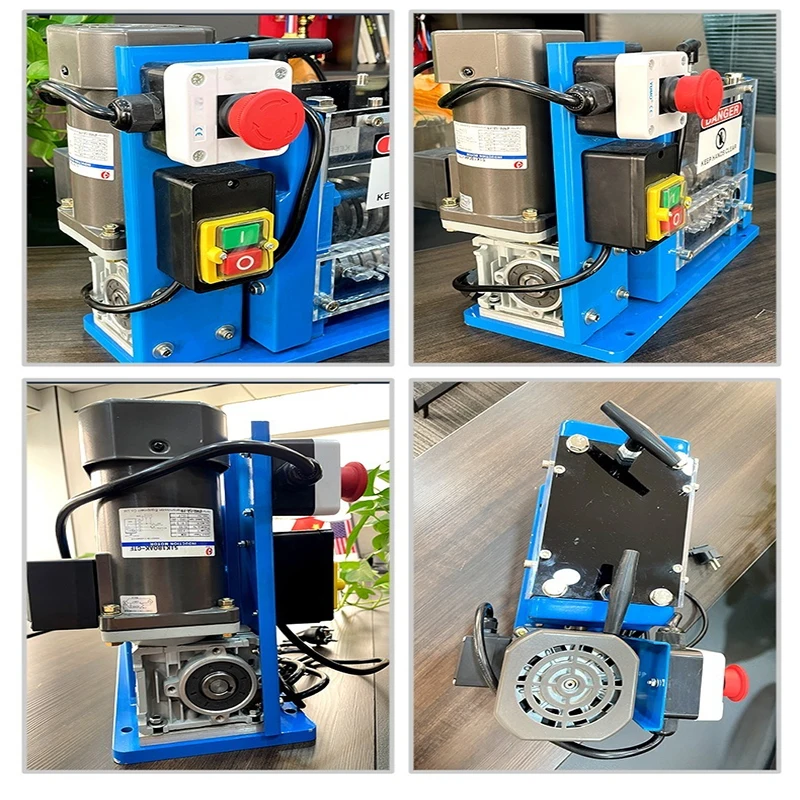 220V Electric Wire Stripping Machine  Cable Stripper for Removing Plastic & Rubber From Wire, Copper Recycle