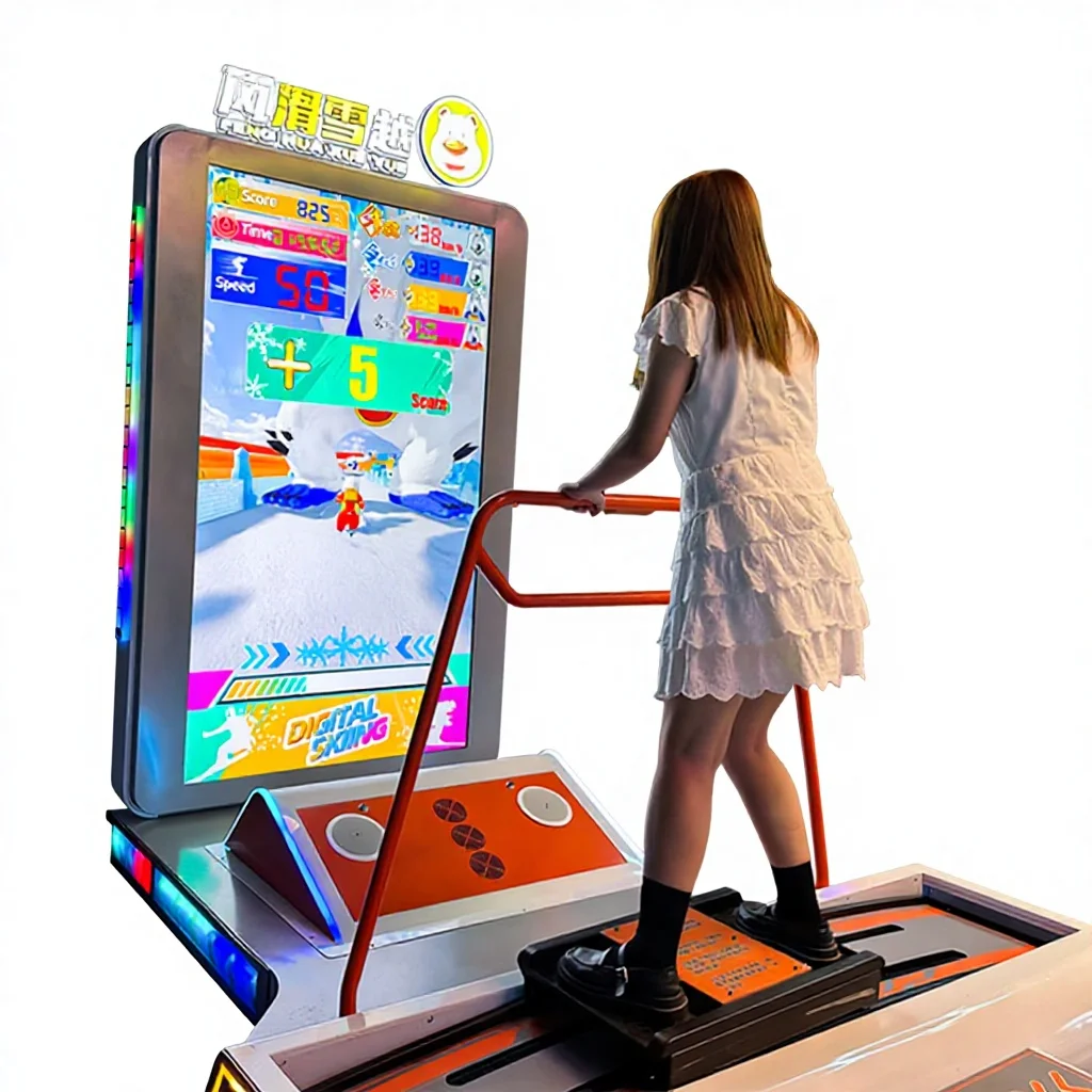 Northern Lights Indoor Snow Racing Skiing Simulator Video Game Machine NL-HX027 Acrylic Material for Indoor Amusement Parks