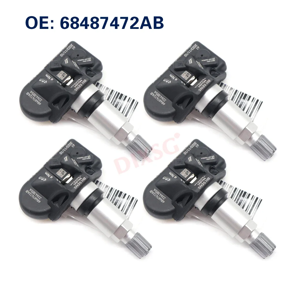 

Комплект из 4 датчиков TPMS 68487472AB для контроля давления в шинах для Dodge Challenger Charger Chrysler 300 22-23 / 68487472AA