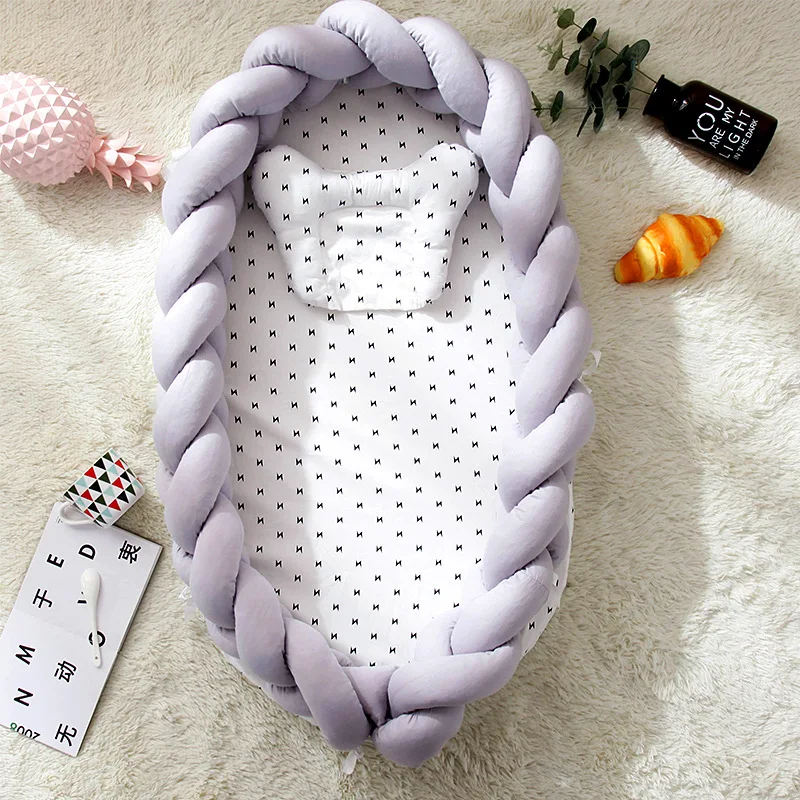 Portable Baby Pillow Bed-in-bed Bionic Removable Baby Nest with 3D Protection