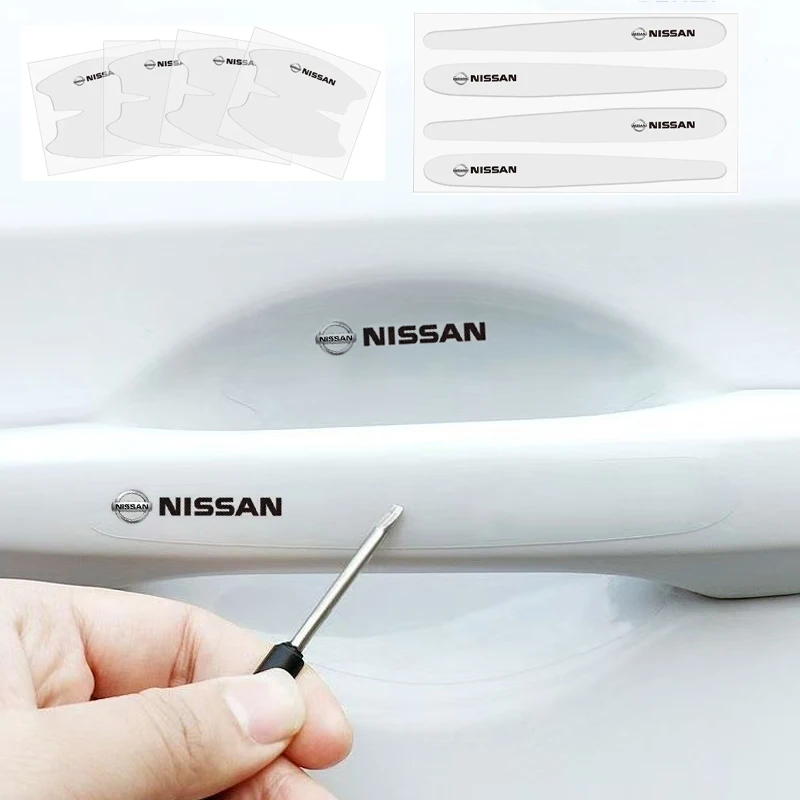 for Nissan Teana Note Navara Juke GTR Sylphy N7 Qashqai Kicks J11 Patrol X-trail Murano TPU Car Door Bowl Handle Stickers Decals