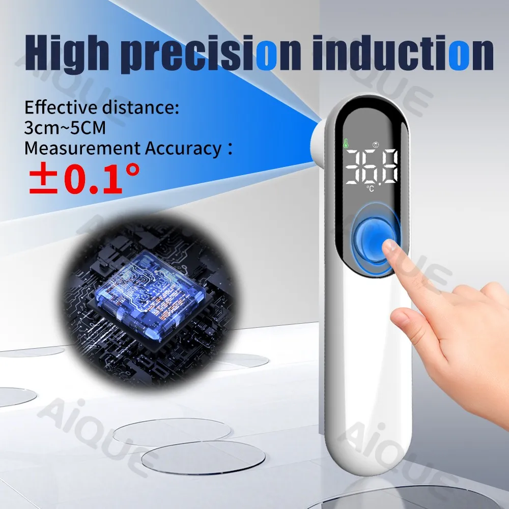 AiQUE Rechargeable Thermometer Standby 90days LED  Digital Infrared Medical Forehead Thermometer Body Temperature Fever for Baby