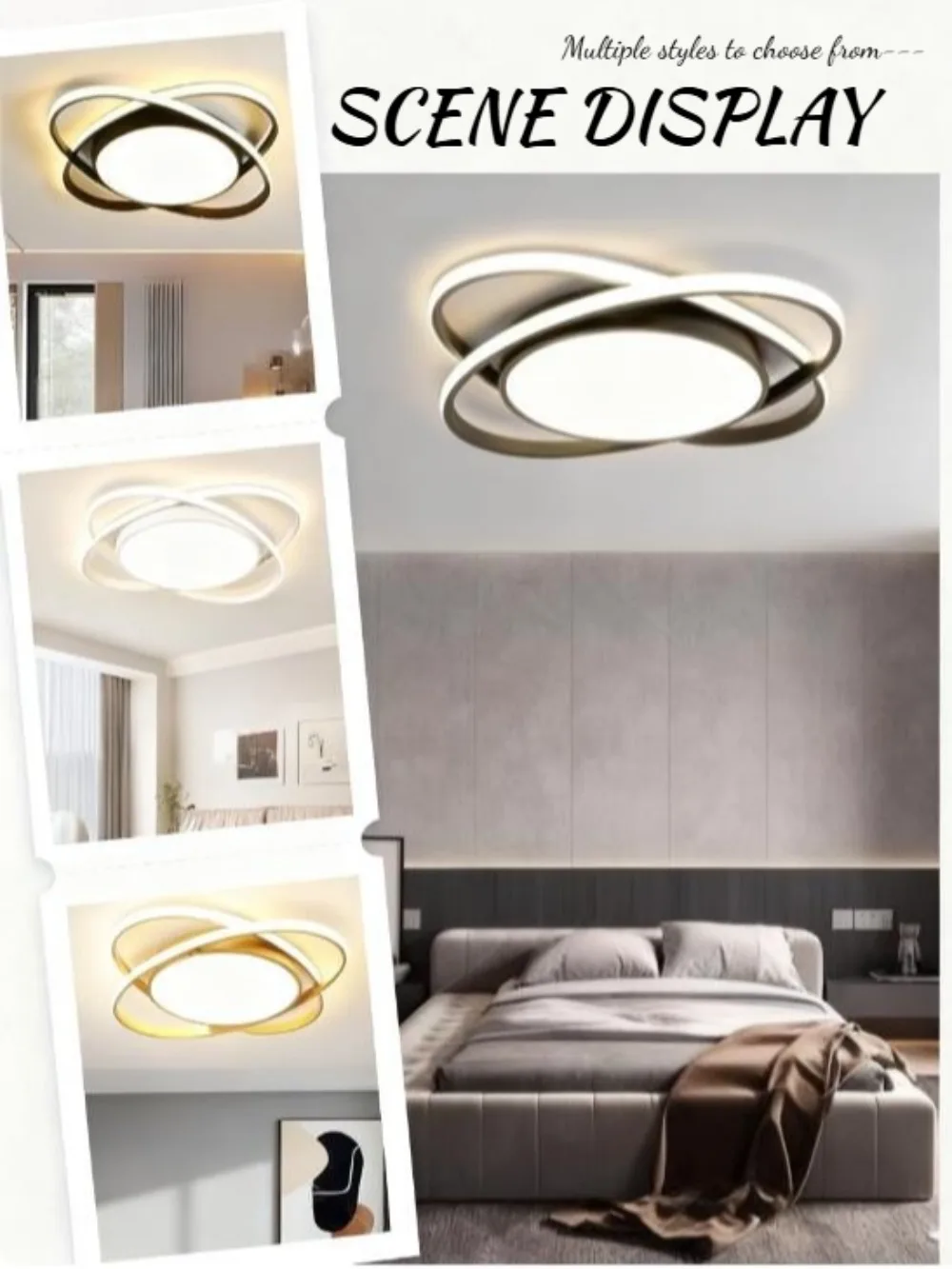 الحديثة LED غرفة المعيشة مصباح السقف البيضاوي φ53 سنتيمتر عكس الضوء مصباح السقف لغرفة النوم غرفة الطعام غرفة المعيشة استوديو الممر مكتب #6