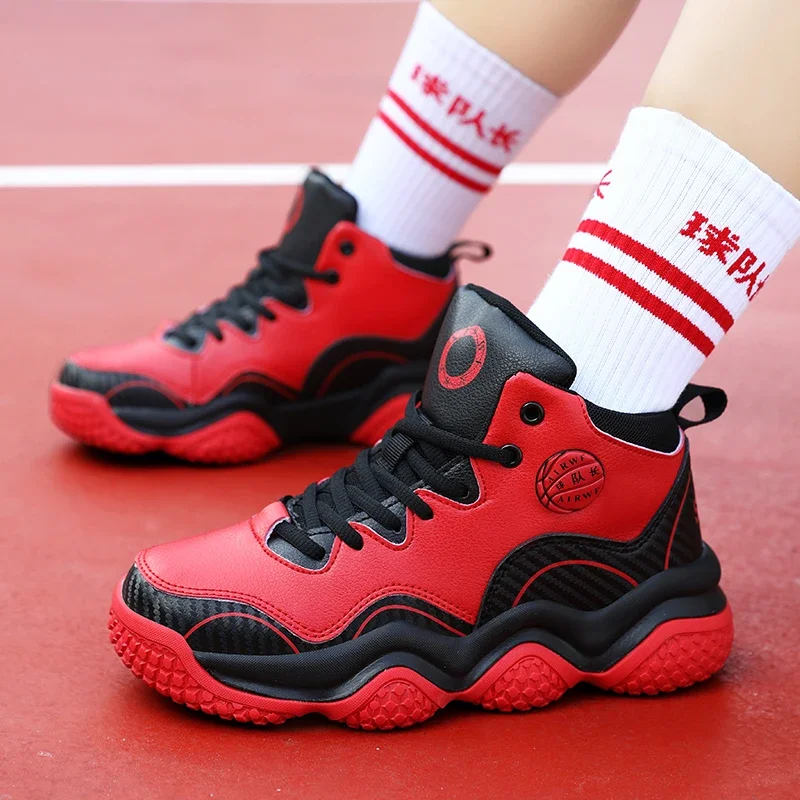 

Kid Basketball Shoes Professional Field Sneaker Athletic Cushioned Basketball Boots Wearable Casual Boys Training Sports Shoes