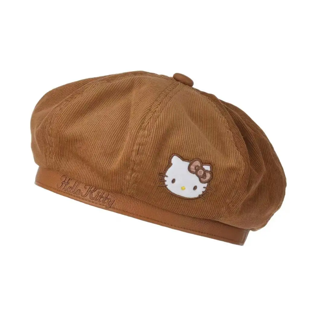 

Sanrio Hello Kitty French Retro Plaid Beret Hat for Women - Cute Kawaii Fashion Headwear, Autumn Winter Daily