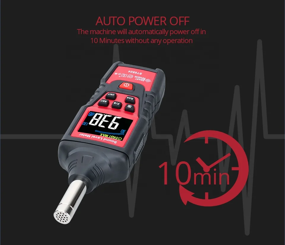 

2026 Auto Manual Range 30~130 DB Monitor Measuring Instrument Fast Slow Audio Detector Noise Decibel Meter Digital Sound Level M