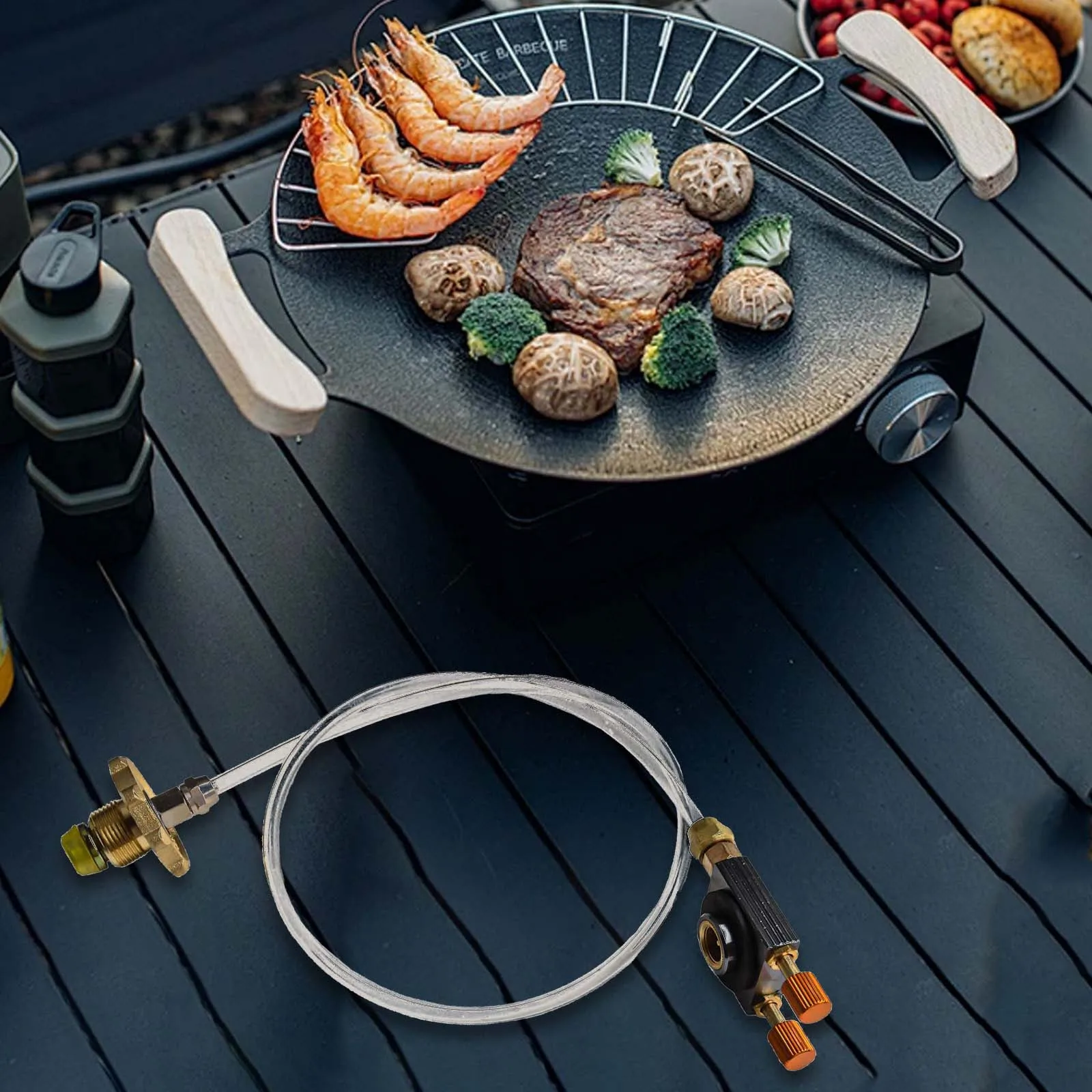 

Outdoor Camping Gas Stove Connector Gas Tank Refilling Connector Conversion Head Brass 250g Wear-resistant Camping Supplies