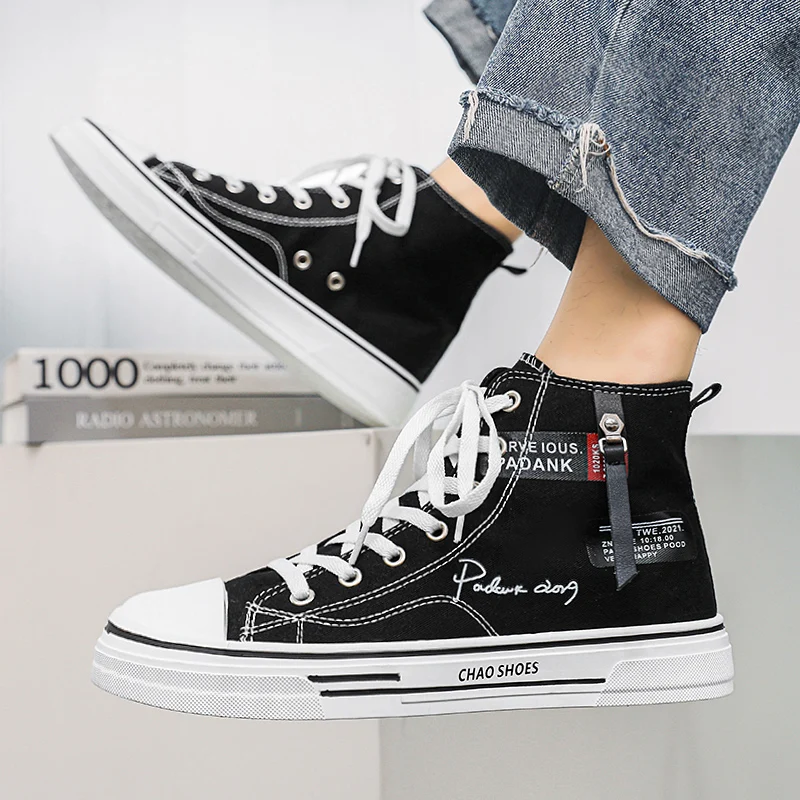 Unisex Women Men Canvas Shoes Authentic Classic Designer High Top Canvas Vulcanize Shoes Athletic Sneakers Zapatos Casuales