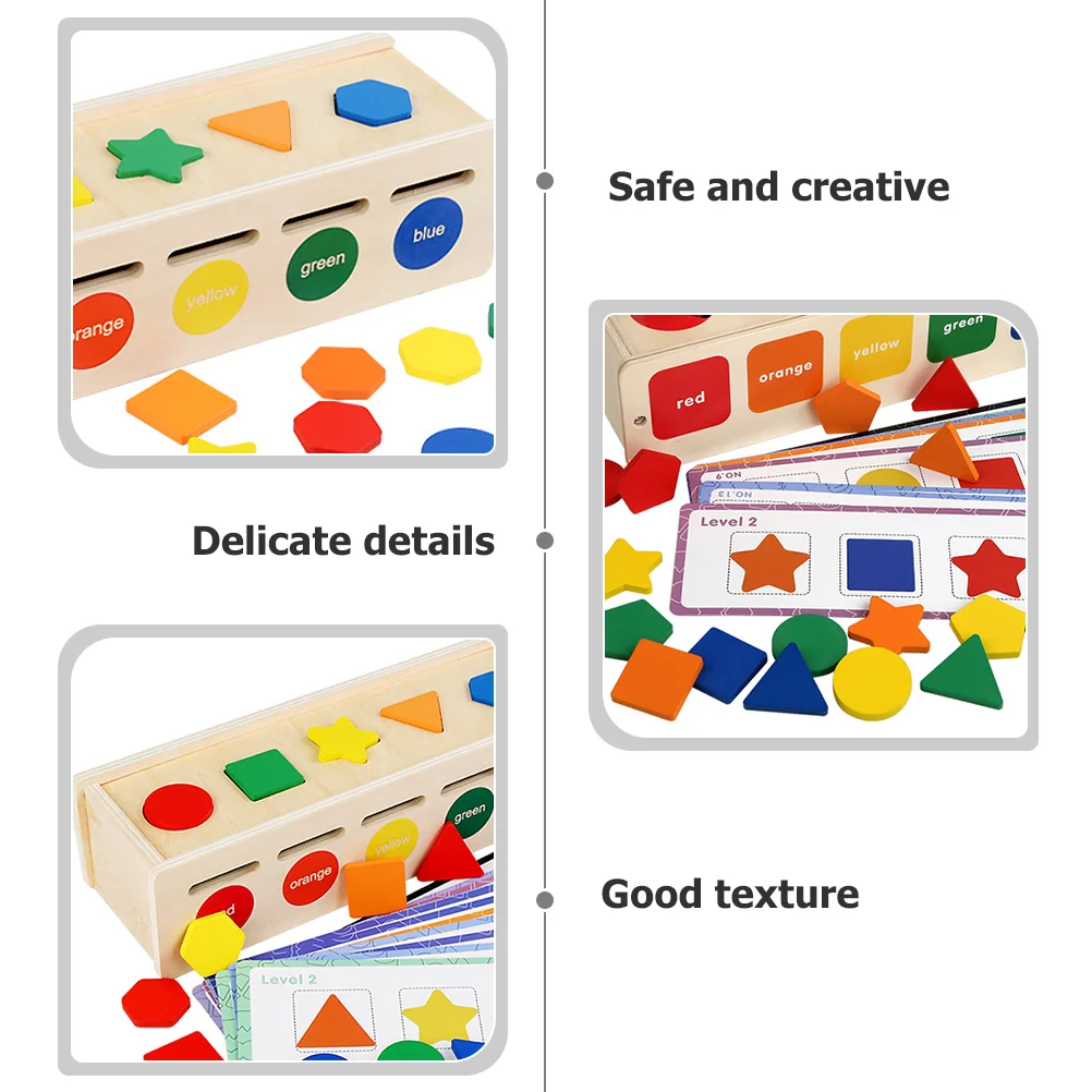 Classification Learning Box Wooden Toys Toddler Kids for 3 Year Old Children's Educational 2 and Crafts Puzzle