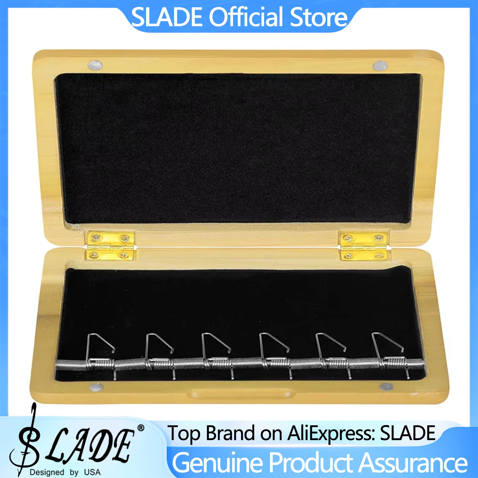 

SLADE Bassoon Reed Box Walnut Wood Reed Storage Cip Portable Luggage Six Pieces Woodwind Instruments Replacement Accessories