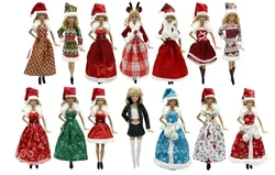 1 Set Cloth Doll Accessories Fashion Outfit Cute Christmas Costume Clothes+Shoes for 11.5 Inch 30cm Doll Kids or Birthday Gift