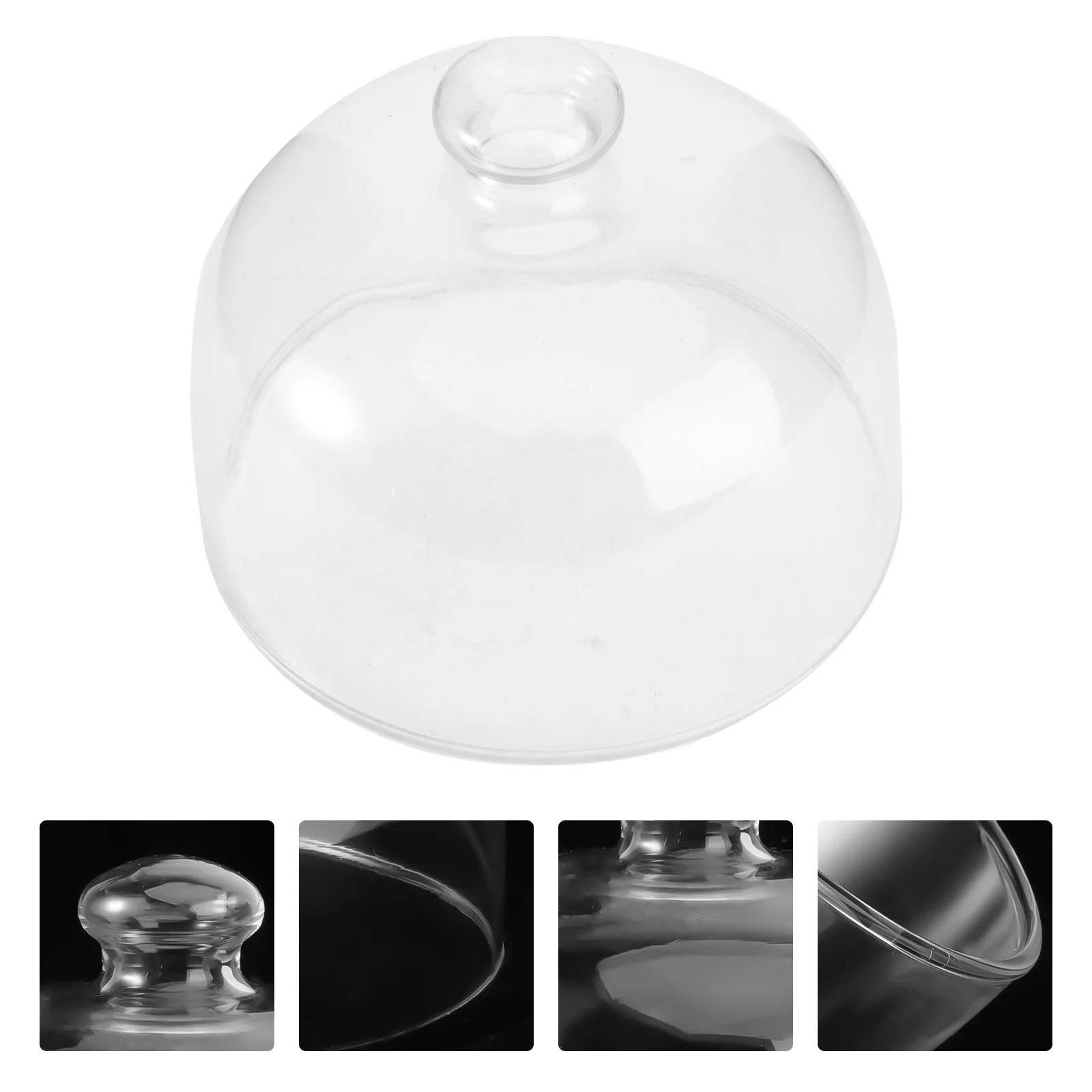 

1Pcs Reusable Glass Cake Cover Elegant Crystal Clear Dome Easy to Use for Baking 13cm 11cm Cake Cover Clear Display Dome