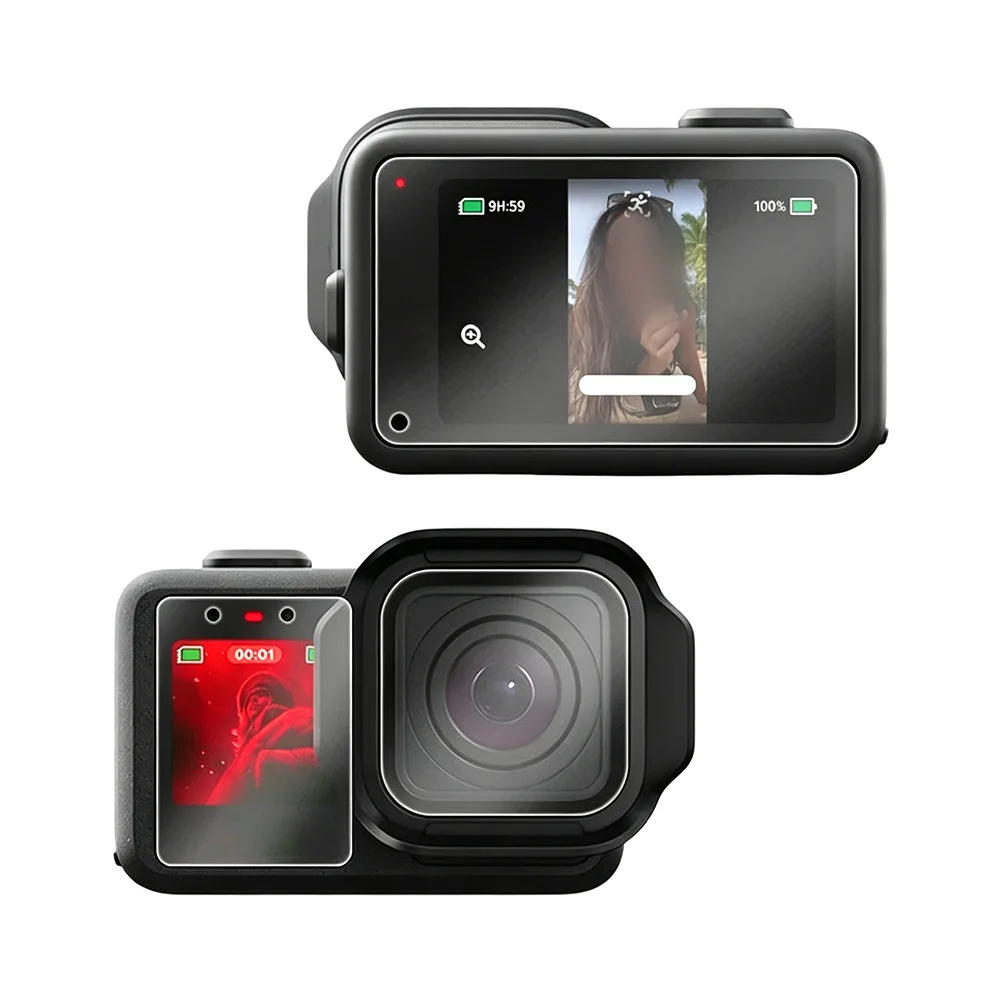 For MISSION1 and For 1Pro Action Camera Tempered Glass Screen Protector 9H Hardness HD Transparency Easy Install