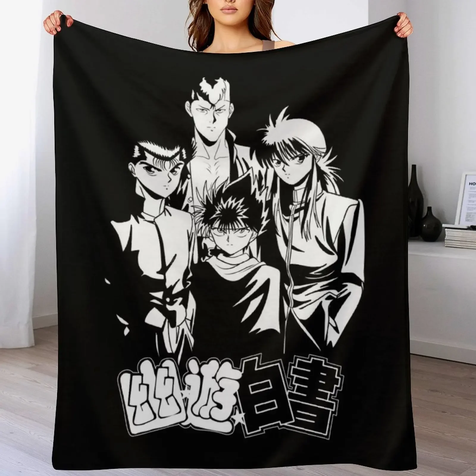 YU YU HAKUSHO Classic . Throw Blanket Cozy Warm Blanket for Bed Room Decor