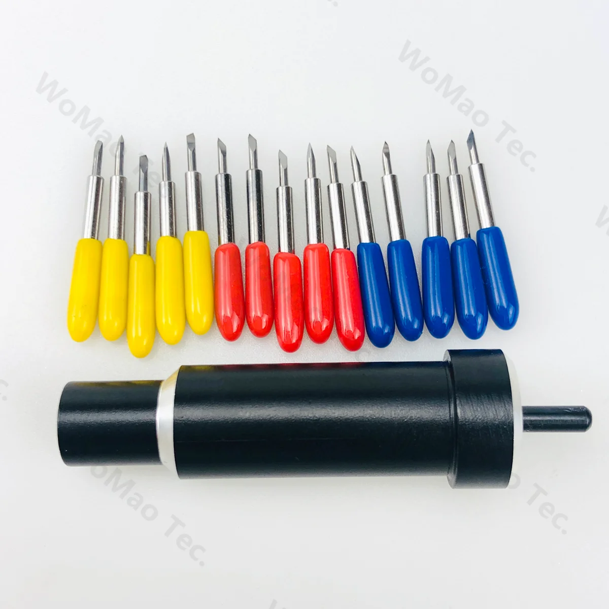 30/45/60 Degree 15pcs Plotter Blades and 1pc Holder for Cricut Maker 3 4  Deep Cut Explore 3 Air 2 Black