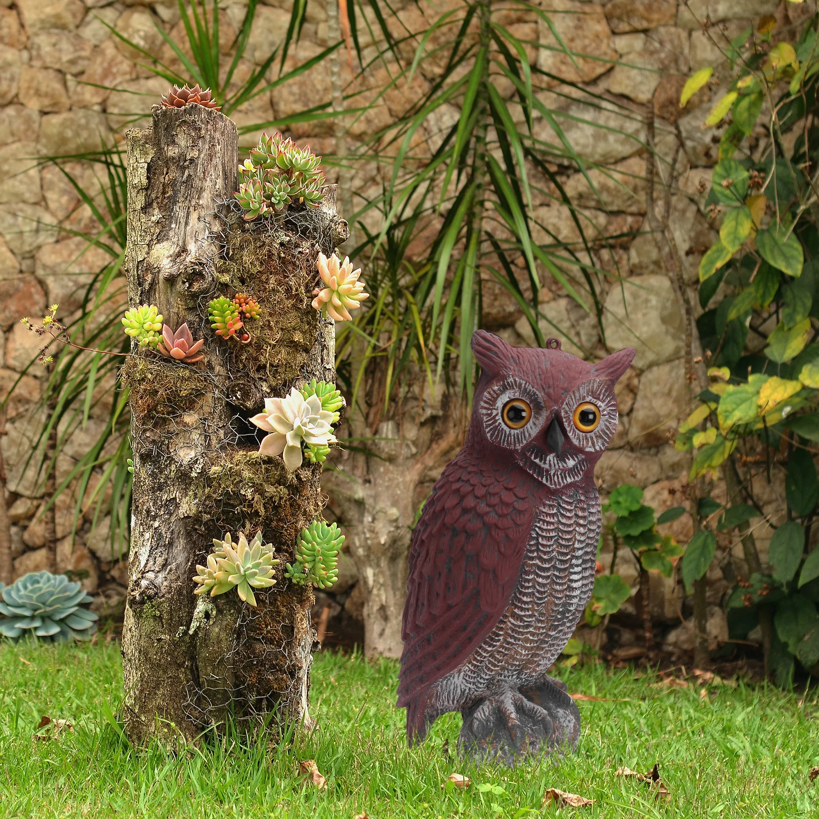 

Owl Decorations Plastic Garden naments Vivid Realistic Crafts Lightweight Statue Sculpture Outdoor Decor Bird Repeller Novel
