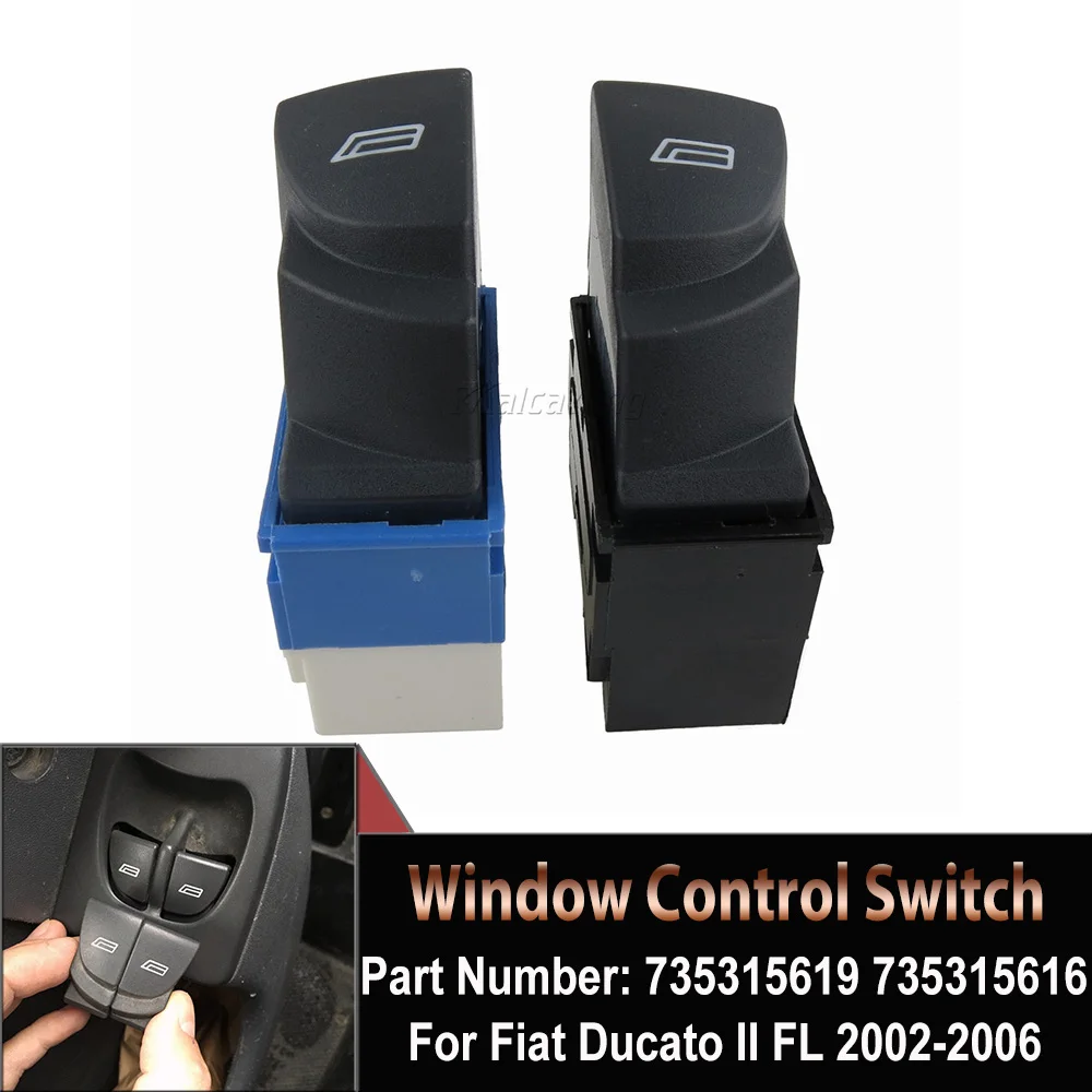 Car Power Master Window Control Switch Console Regulator Button For Peugeot Boxer Fiat Ducato Citroen Jumper 735315619 735315616