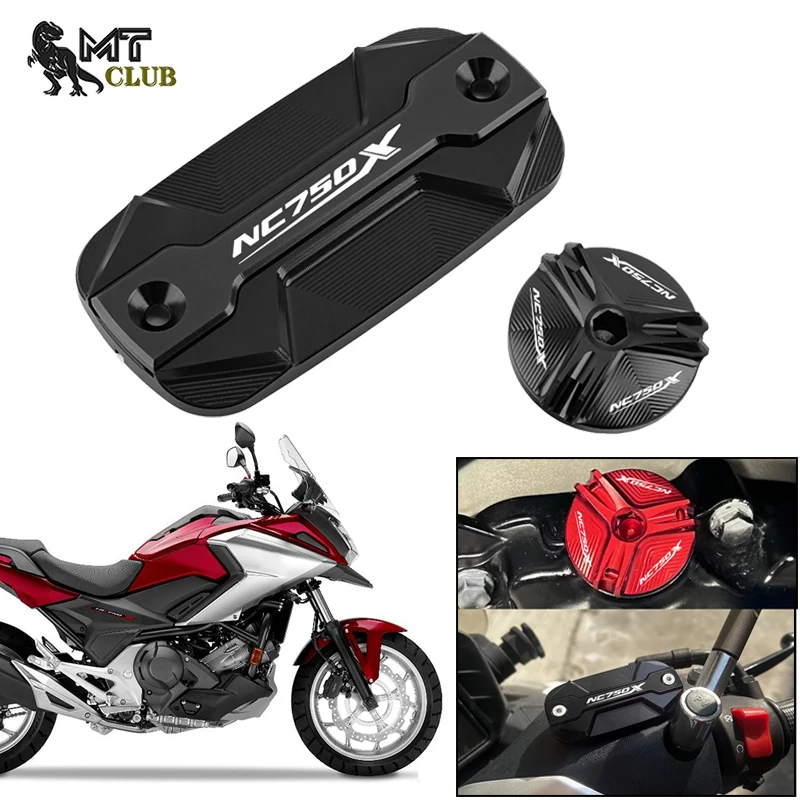 

Для HONDA NC750X 2017-2023, 2024: Аксессуары для мотоциклов CNC – крышка бачка переднего тормозного жидкости и крышка маслозаливной горловины двигателя